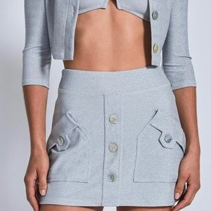 Devon Windsor Piper Skirt in Silver